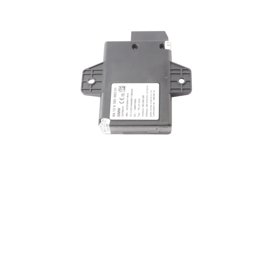 Telematic Telephone Cell Phone Control Module Unit ECU to Mini F55 F56 with Part number 9380982 Mini F55 F56 Telematic Telephone Cell Phone Control Module Unit ECU - SKU 9380982 - Part number 9380982