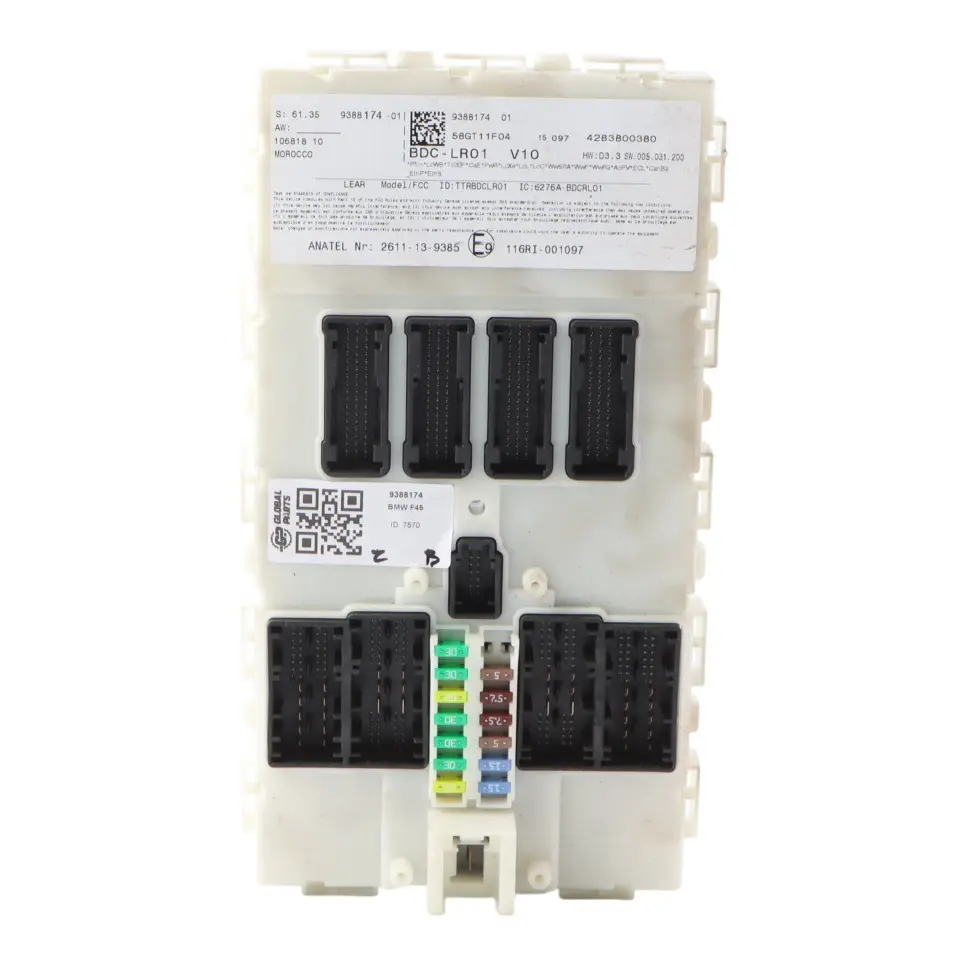 Body Domain Controller BMW F45 F46 BDC Control Unit Module LR01 ECU to with Part number 9388174 Body Domain Controller BMW F45 F46 BDC Control Unit Module LR01 ECU - SKU 9388174 - Part number 9388174
