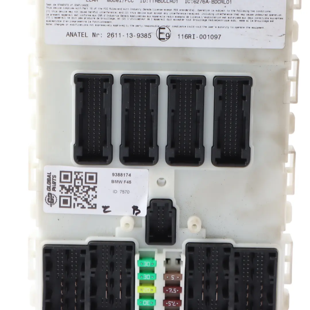 Body Domain Controller BMW F45 F46 BDC Control Unit Module LR01 ECU to with Part number 9388174 Body Domain Controller BMW F45 F46 BDC Control Unit Module LR01 ECU - SKU 9388174 - Part number 9388174