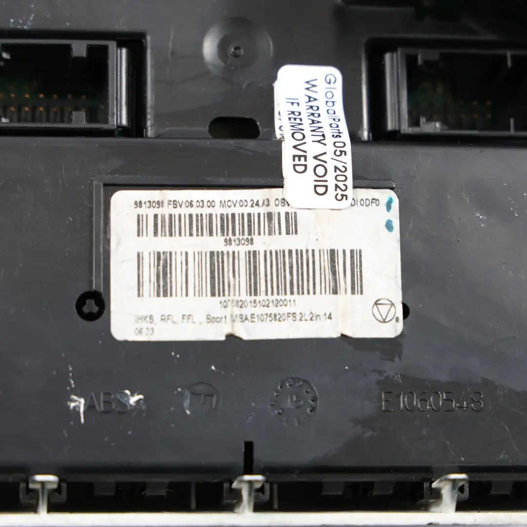 Conditioning Panel Mini R60 R61 Heater Control Unit Switch to Air with Part number 9812029 Air Conditioning Panel Mini R60 R61 Heater Control Unit Switch - SKU 9812029-2 - Part number 9812029