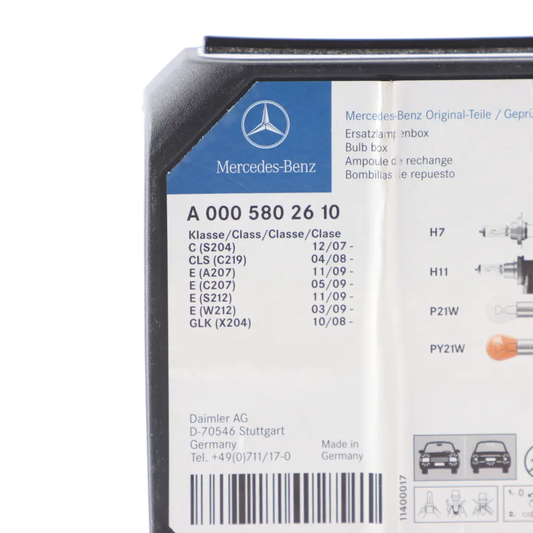 Replacement Bulbs Set Mercedes W204 A207 W212 C219 Lamp Box to with Part number A0005802610 Replacement Bulbs Set Mercedes W204 A207 W212 C219 Lamp Box - SKU A0005802610 - Part number A0005802610