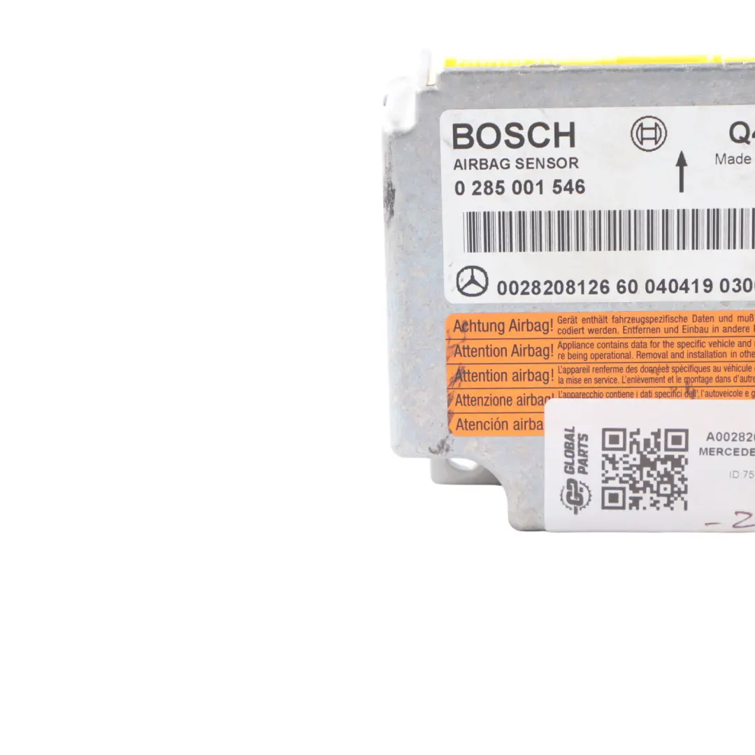 Module System Control Unit Module ECU SRS to Mercedes W220 Air with Part number A0028208126 Mercedes W220 Air Module System Control Unit Module ECU SRS - SKU A0028208126 - Part number A0028208126