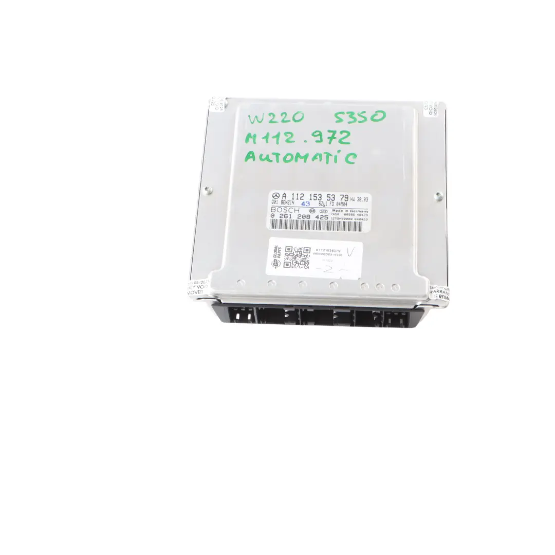 S350 M112.972 245HP Engine Module ECU Automatic to Mercedes W220 with Part number A1121535379 Mercedes W220 S350 M112.972 245HP Engine Module ECU Automatic - SKU A1121535379 - Part number A1121535379