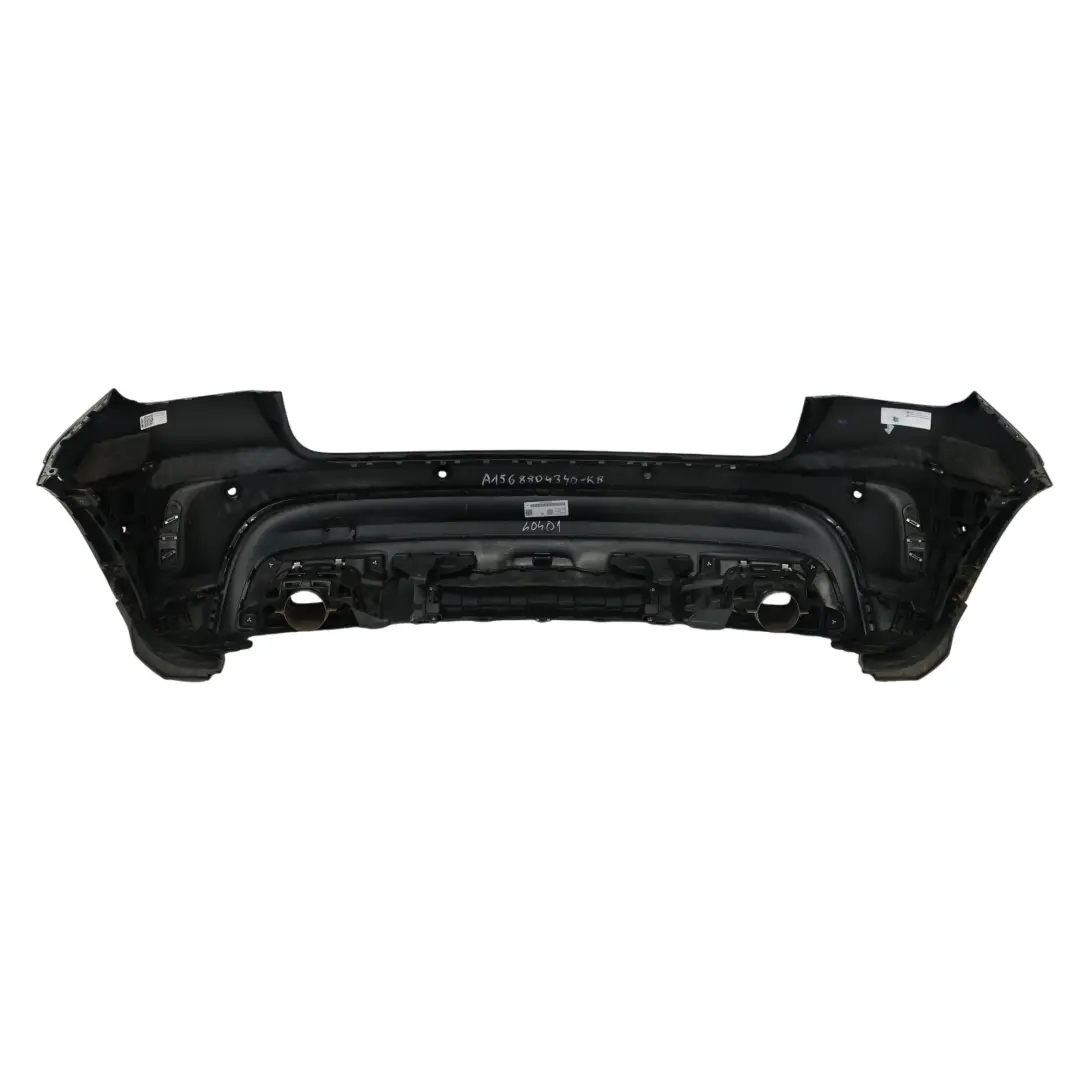 Bumper AMG Trim Panel Kosmos Cosmic Black Metallic - 191 to Mercedes X156 Rear with Part number A1568804340 Mercedes X156 Rear Bumper AMG Trim Panel Kosmos Cosmic Black Metallic - 191 - SKU A1568804340-KB - Part number A1568804340