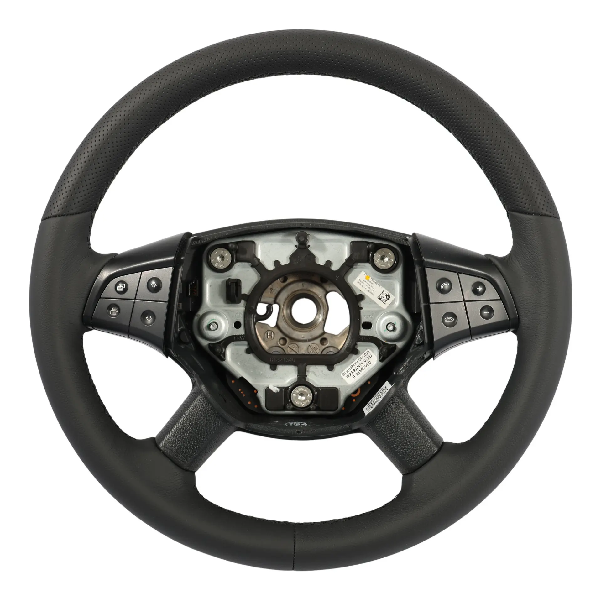 Mercedes W245 NUOVO Volante In Pelle Nera Con Filettature Nere