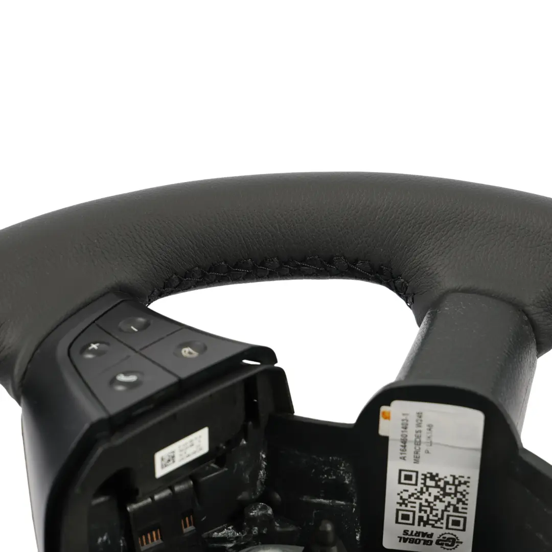 Neues Leder Schwarz Lenkrad mit Schwarz Fäden für Mercedes W245 mit Teilenummer A1644601403 Mercedes W245 Neues Leder Schwarz Lenkrad mit Schwarz Fäden - SKU A1644601403-1 - Teilenummer A1644601403