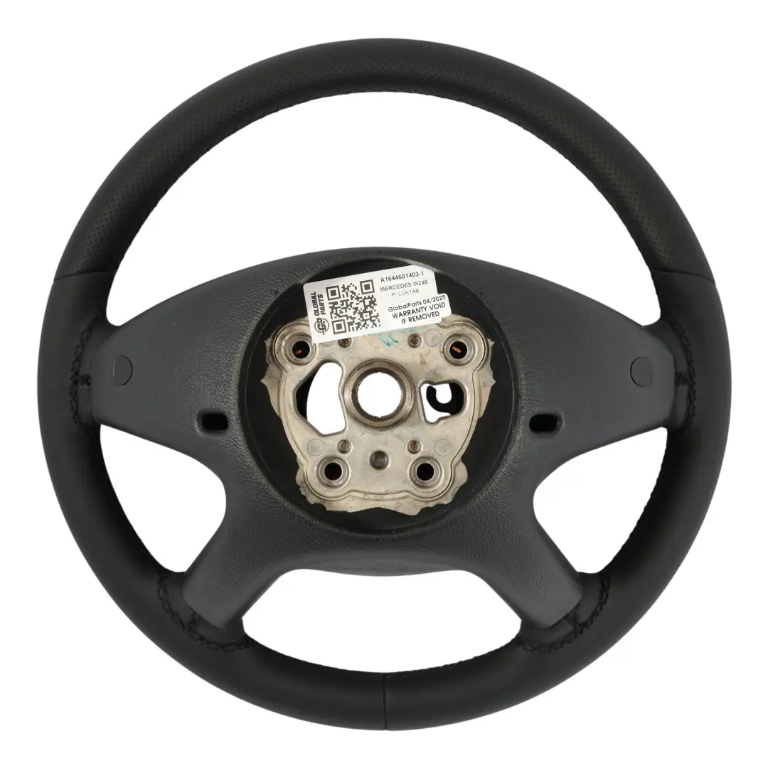 NUOVO Volante In Pelle Nera Con Filettature Nere per Mercedes W245 con numero di parte A1644601403 Mercedes W245 NUOVO Volante In Pelle Nera Con Filettature Nere - SKU A1644601403-1 - Numero di parte A1644601403