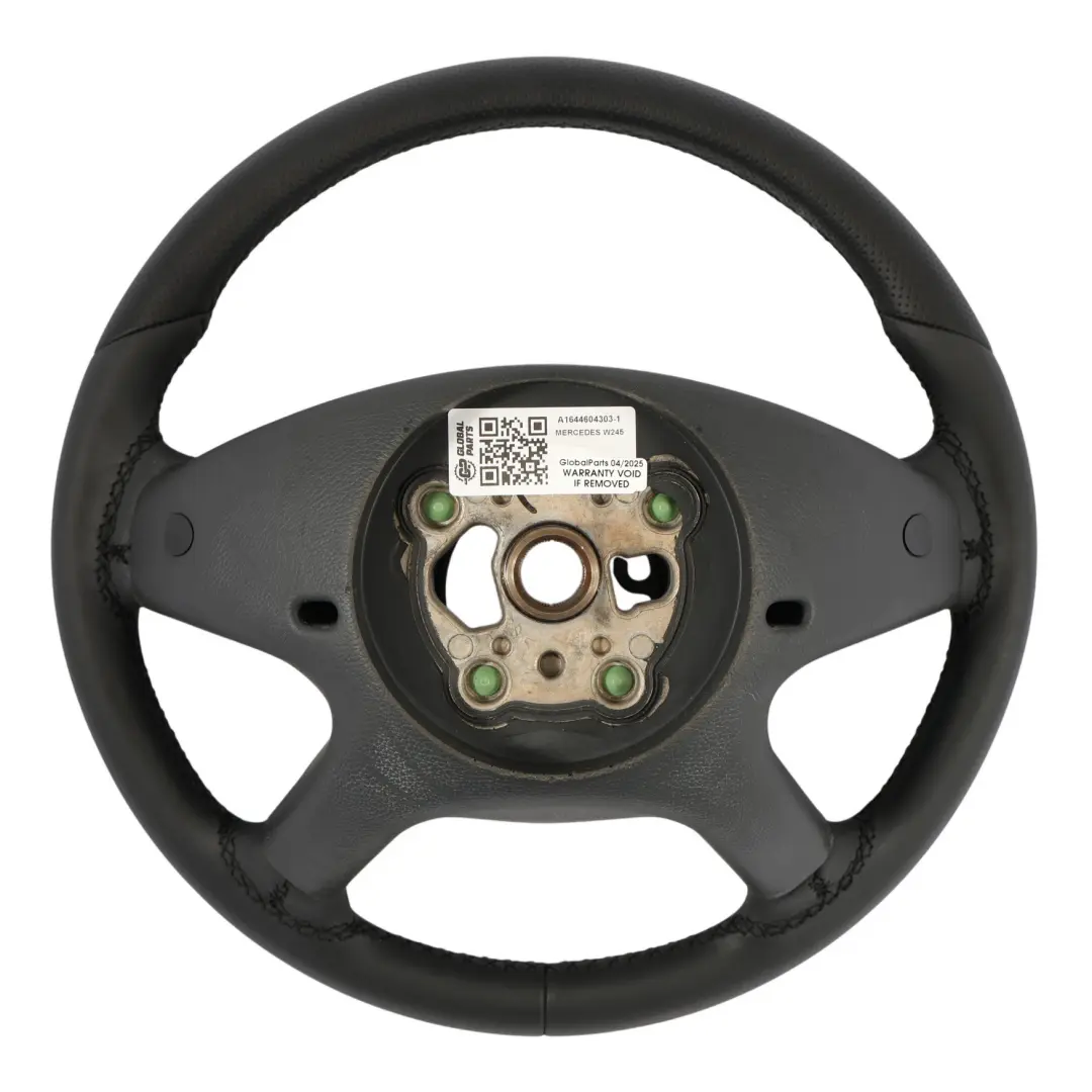 Leather Steering Wheel with Black Threads to Mercedes W245 NEW Black with Part number A1644604303 Mercedes W245 NEW Black Leather Steering Wheel with Black Threads - SKU A1644604303-1 - Part number A1644604303