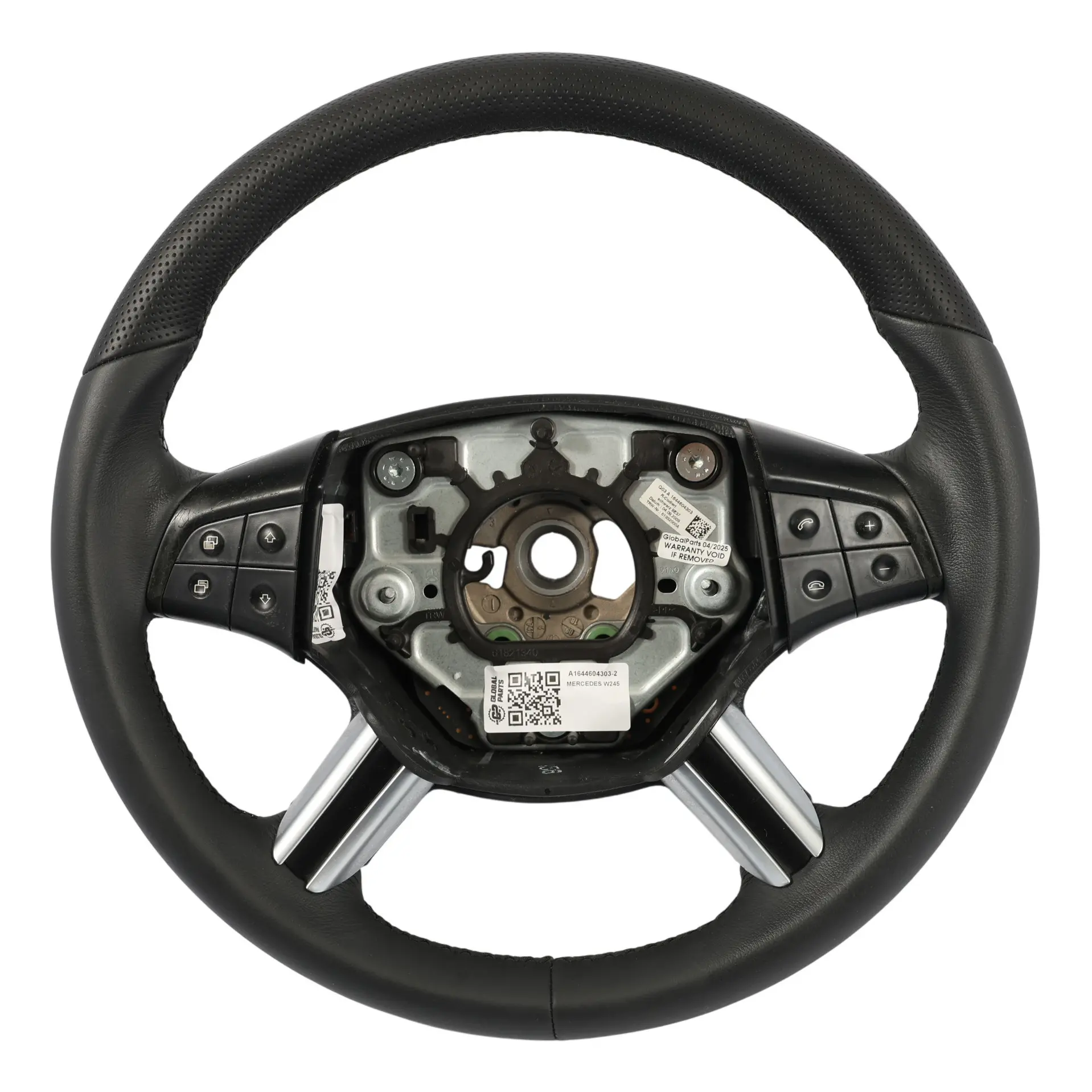 Mercedes W245 NOUVEAU Volant En Cuir Noir Avec Filets Noirs