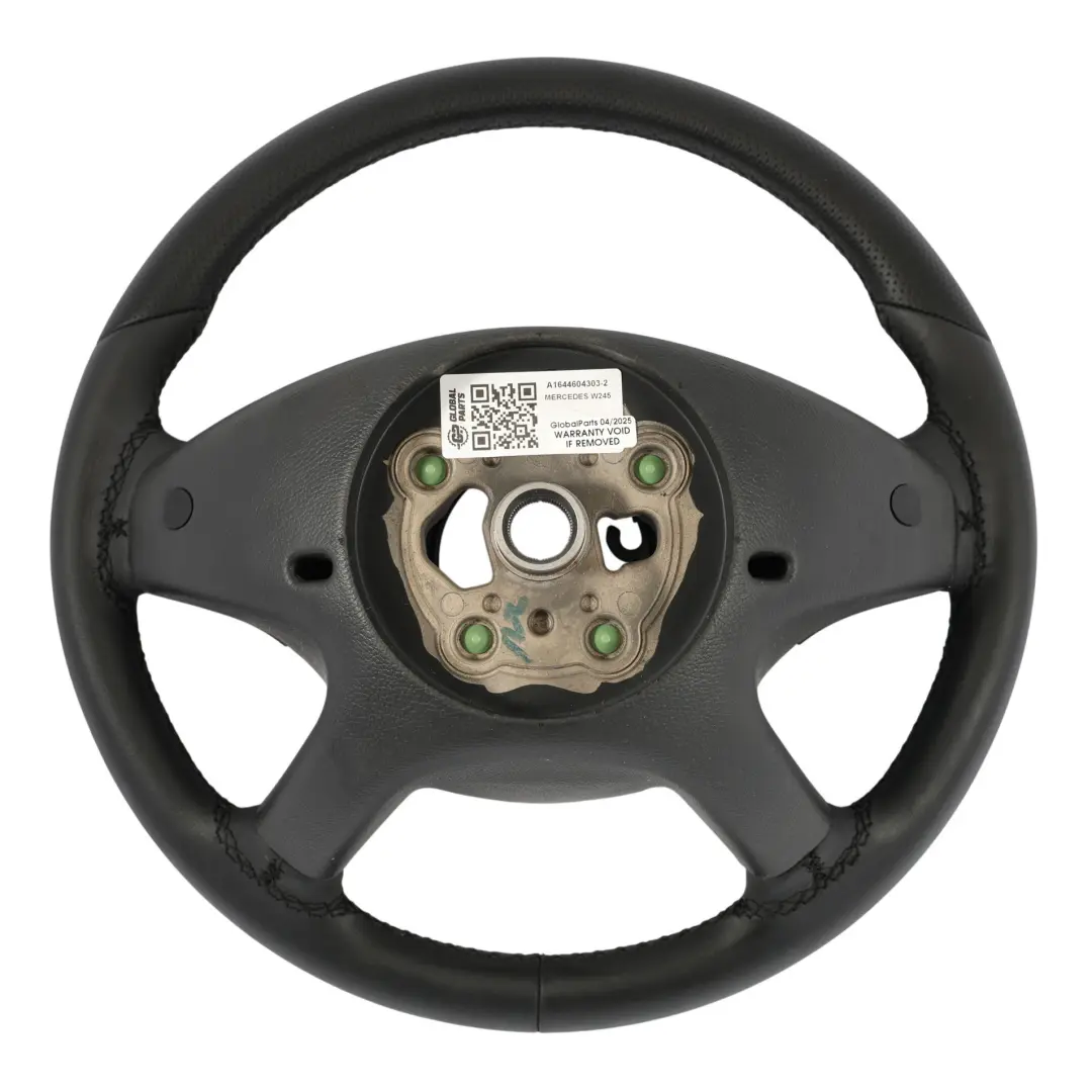 Neues Leder Schwarz Lenkrad mit Schwarz Fäden für Mercedes W245 mit Teilenummer A1644604303 Mercedes W245 Neues Leder Schwarz Lenkrad mit Schwarz Fäden - SKU A1644604303-2 - Teilenummer A1644604303