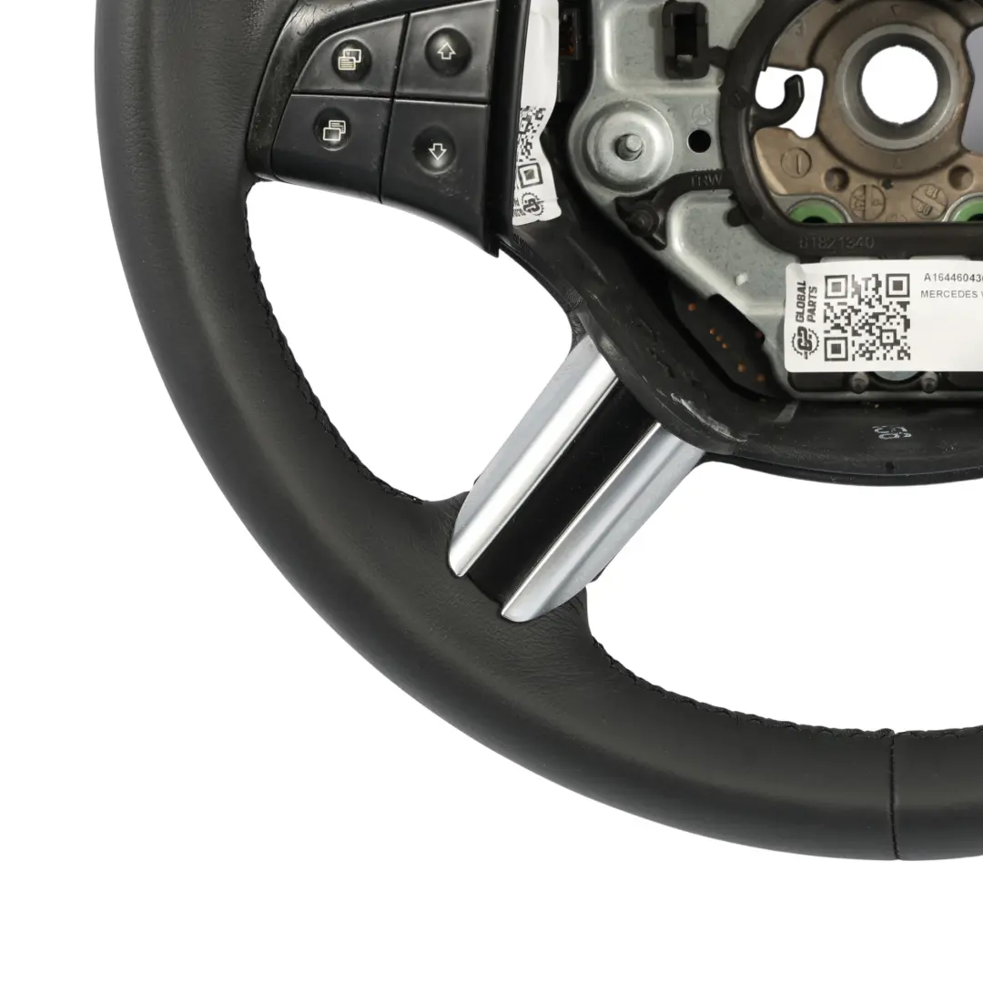Neues Leder Schwarz Lenkrad mit Schwarz Fäden für Mercedes W245 mit Teilenummer A1644604303 Mercedes W245 Neues Leder Schwarz Lenkrad mit Schwarz Fäden - SKU A1644604303-2 - Teilenummer A1644604303