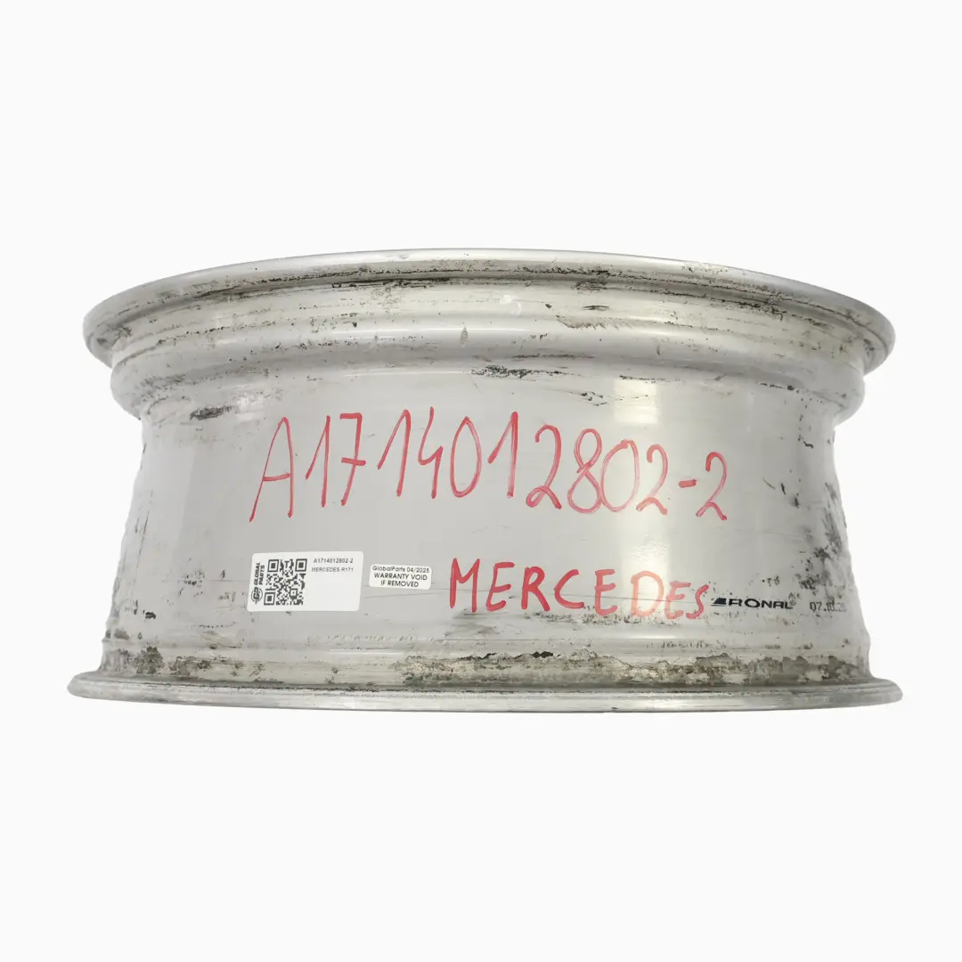 Mercedes SLK R171 Llanta Aleación Delantera Plateada 18" 7,5J ET:36 - SKU A1714012802-2 - Número de pieza A1714012802