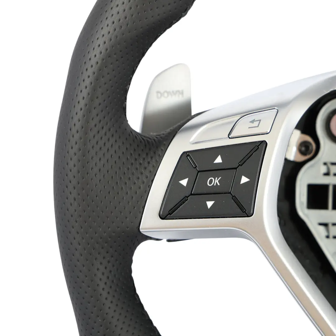 Steering Wheel Mercedes W204 C63 AMG W212 NEW Black Leather Sport Paddle Shift to with Part number A1724604403 Steering Wheel Mercedes W204 C63 AMG W212 NEW Black Leather Sport Paddle Shift - SKU A1724604403-1 - Part number A1724604403