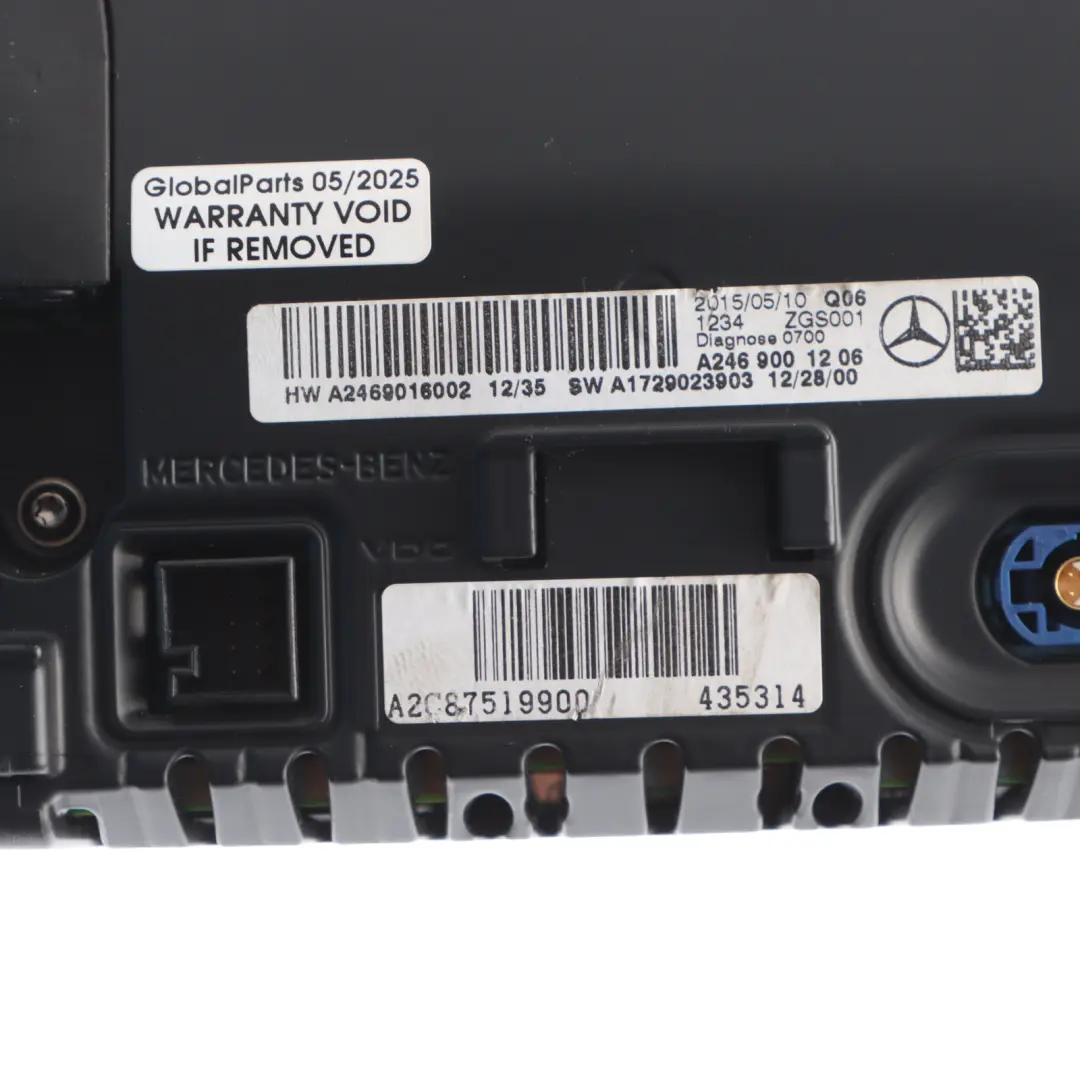 Display Screen Mercedes W176 W246 Central Information Dashboard Dash to with Part number A2469016002 Display Screen Mercedes W176 W246 Central Information Dashboard Dash - SKU A2469016002-1 - Part number A2469016002