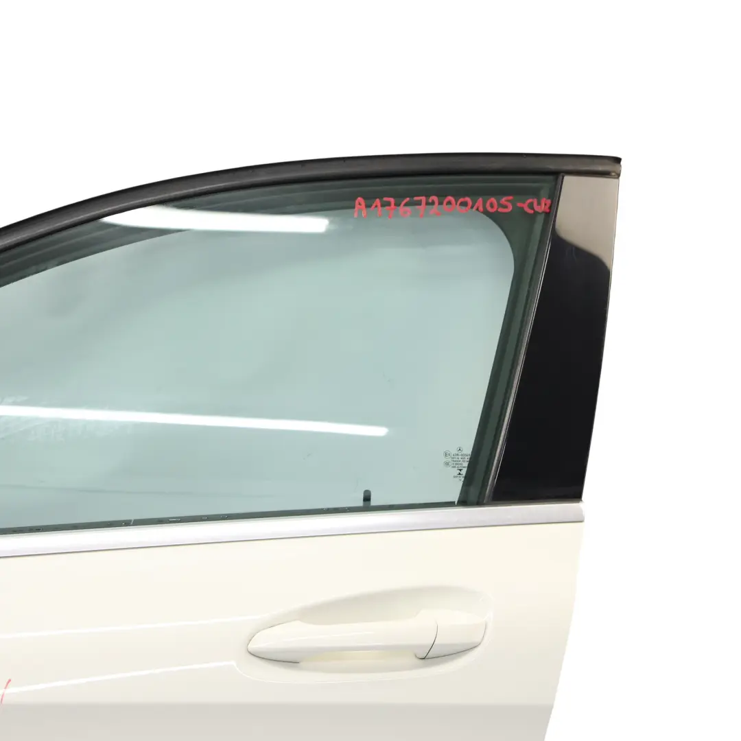 Door Front Left N/S A-Class Calcite White - 650 to Mercedes W176 with Part number A1767200105 Mercedes W176 Door Front Left N/S A-Class Calcite White - 650 - SKU A1767200105-CW2 - Part number A1767200105