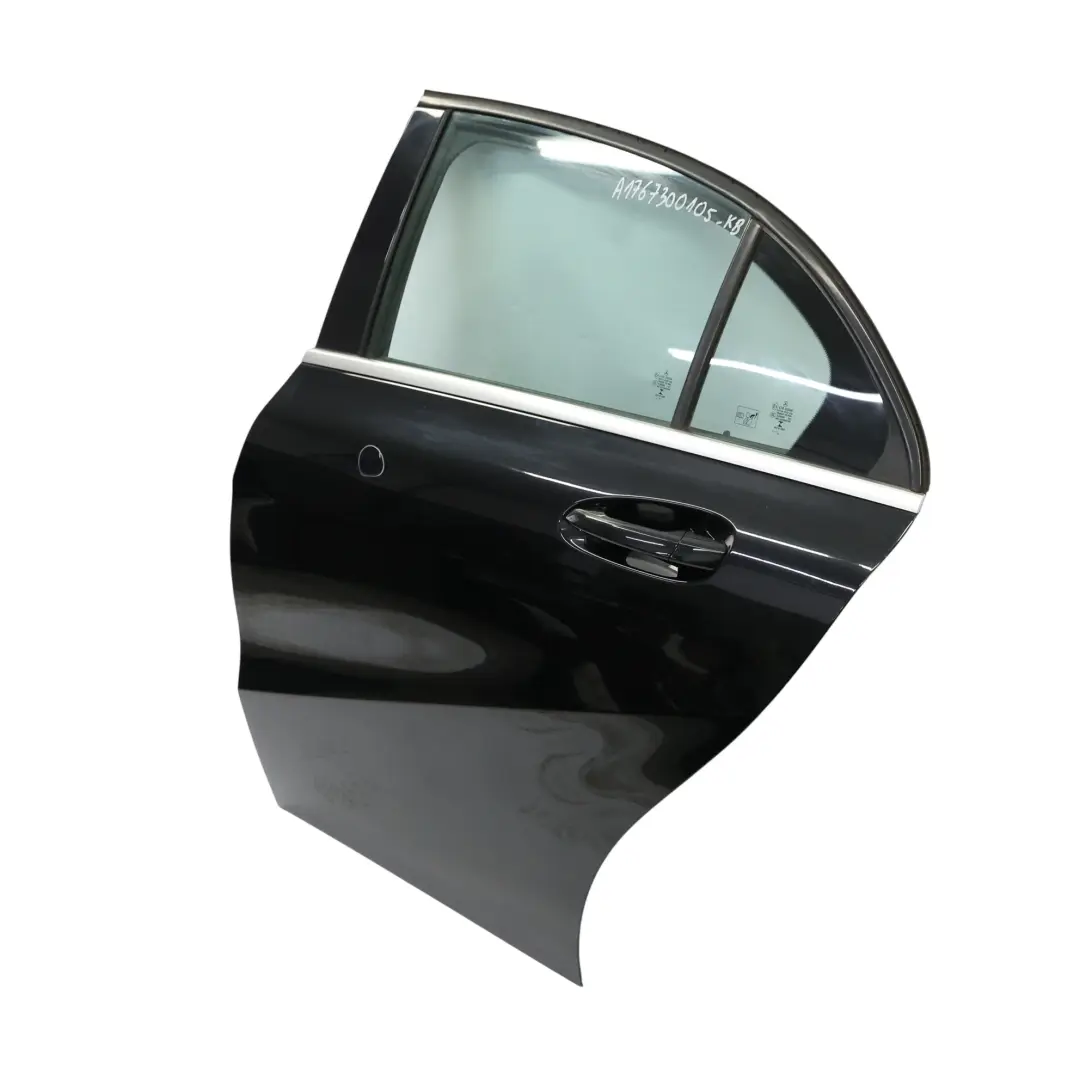 Mercedes W176 Door Rear Left N/S A-Class Kosmos Cosmic Black Metallic - 191 - SKU A1767300105-KB - Part number A1767300105