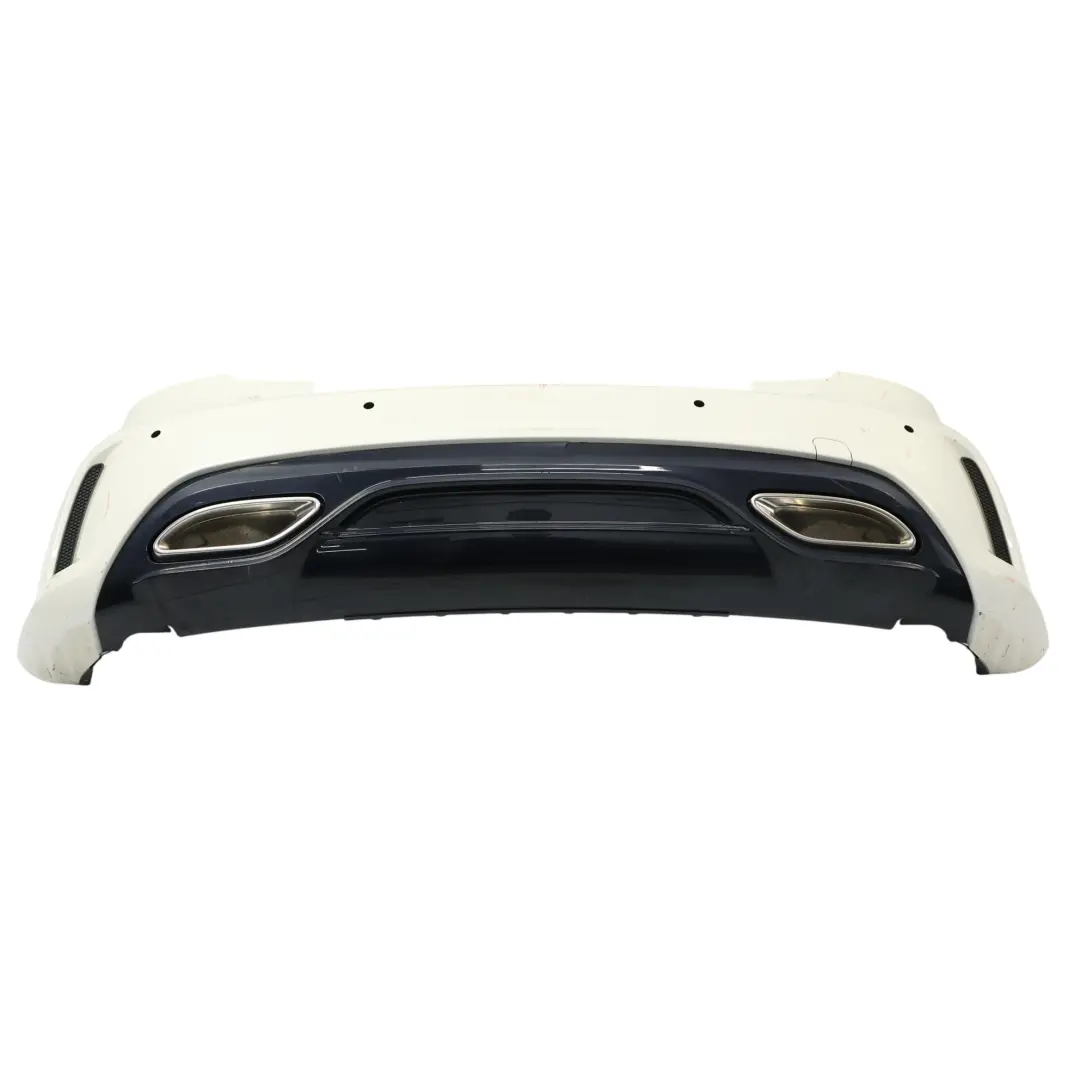 Bumper Rear Trim Panel Cover AMG Calcite White - 650 to Mercedes W176 with Part number A1768800001 Mercedes W176 Bumper Rear Trim Panel Cover AMG Calcite White - 650 - SKU A1768800001-CW - Part number A1768800001