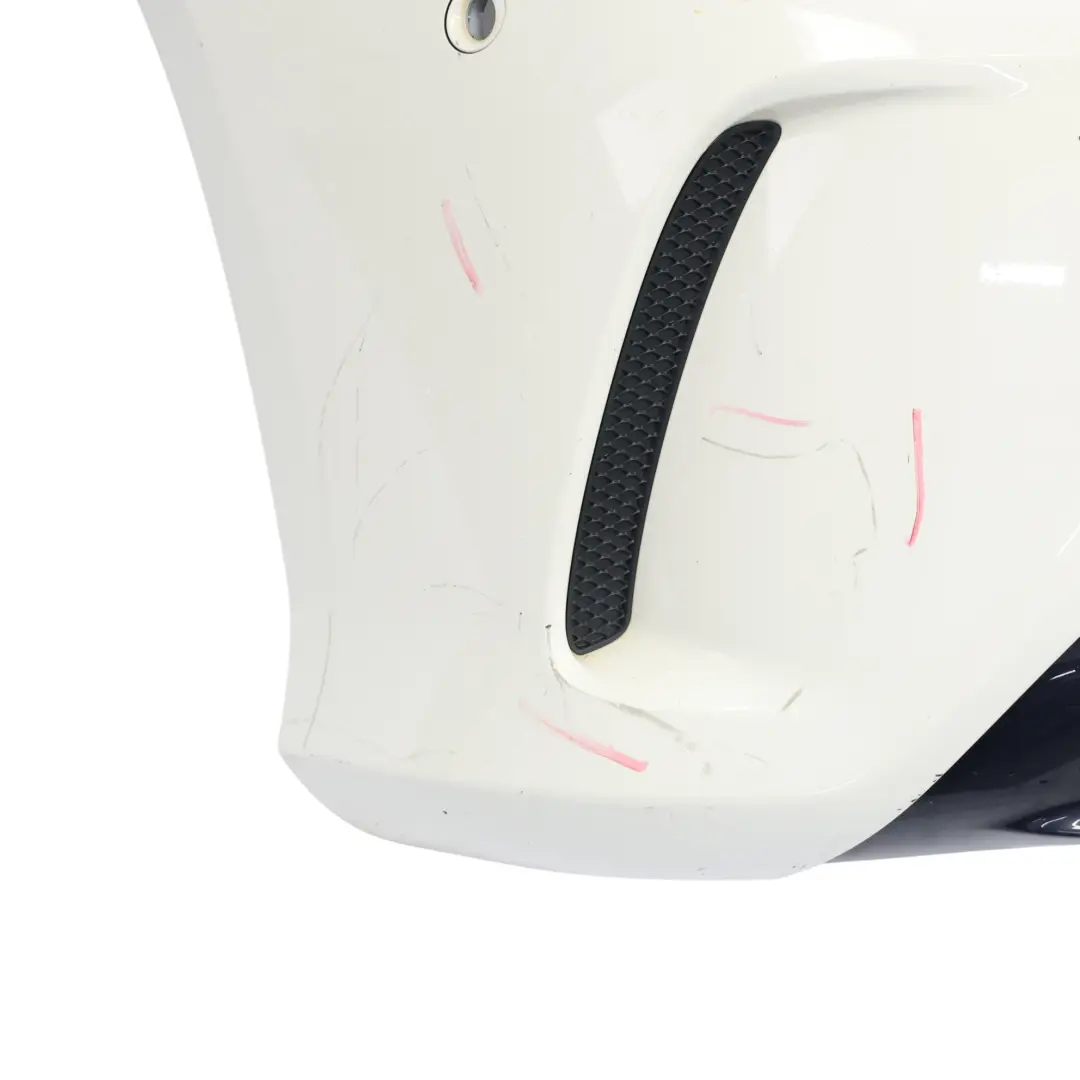Bumper Rear Trim Panel Cover AMG Calcite White - 650 to Mercedes W176 with Part number A1768800001 Mercedes W176 Bumper Rear Trim Panel Cover AMG Calcite White - 650 - SKU A1768800001-CW - Part number A1768800001