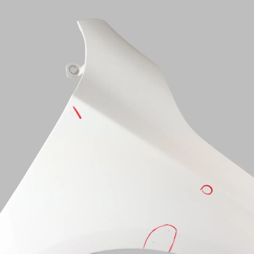 Wing Fender Panel Front Right O/S Trim Cover Calcite White - 650 to Mercedes W176 with Part number A1768810201 Mercedes W176 Wing Fender Panel Front Right O/S Trim Cover Calcite White - 650 - SKU A1768810201-CW - Part number A1768810201