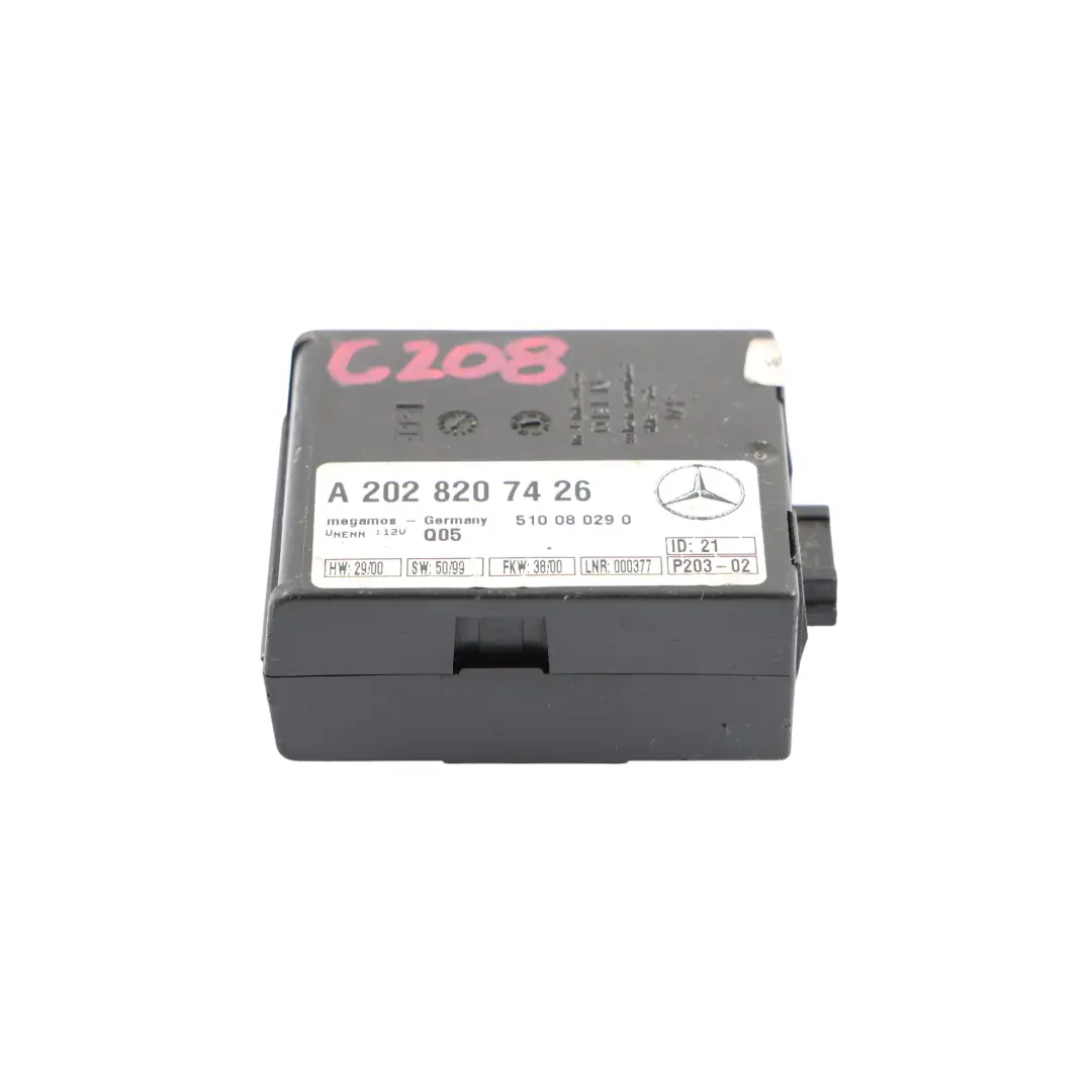 Mercedes W202 W208 Antirrobo Módulo De Alarma Unidad De Control ECU - SKU A2028207426 - Número de pieza A2028207426