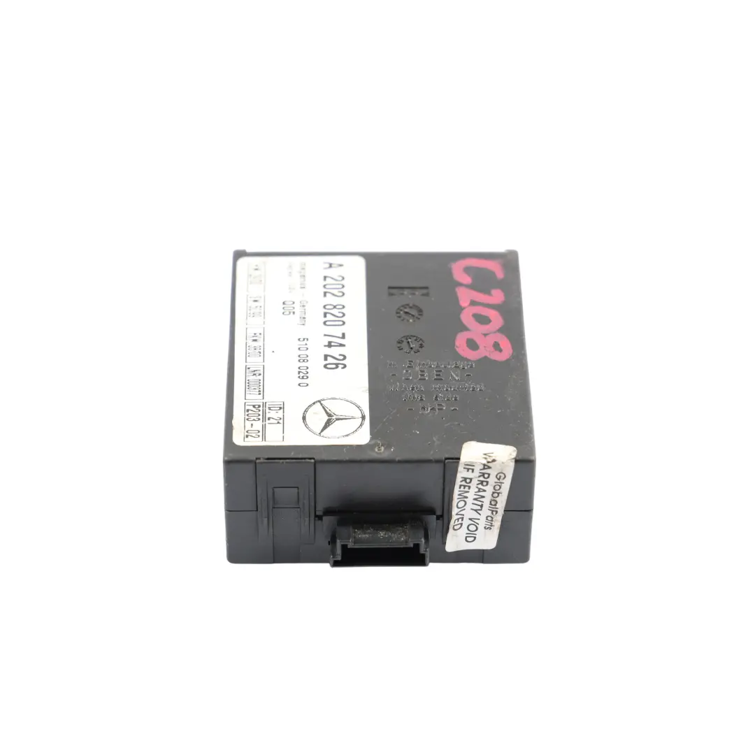 Mercedes W202 W208 Antirrobo Módulo De Alarma Unidad De Control ECU - SKU A2028207426 - Número de pieza A2028207426