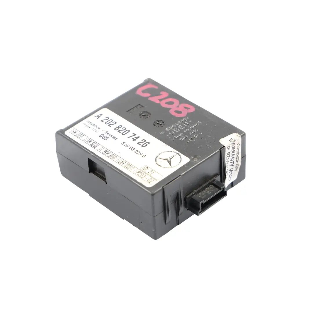 W208 Anti Diebstahl Alarm Modul Steuergerät ECU für Mercedes W202 mit Teilenummer A2028207426 Mercedes W202 W208 Anti Diebstahl Alarm Modul Steuergerät ECU - SKU A2028207426 - Teilenummer A2028207426