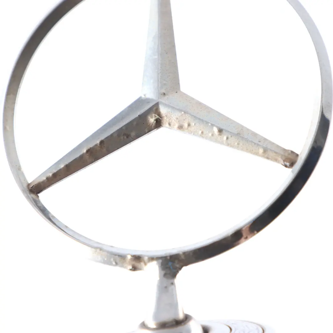 Emblem Mercedes W203 W208 W210 Hood Bonnet Badge to Star with Part number A2028800186 Star Emblem Mercedes W203 W208 W210 Hood Bonnet Badge - SKU A2028800186 - Part number A2028800186