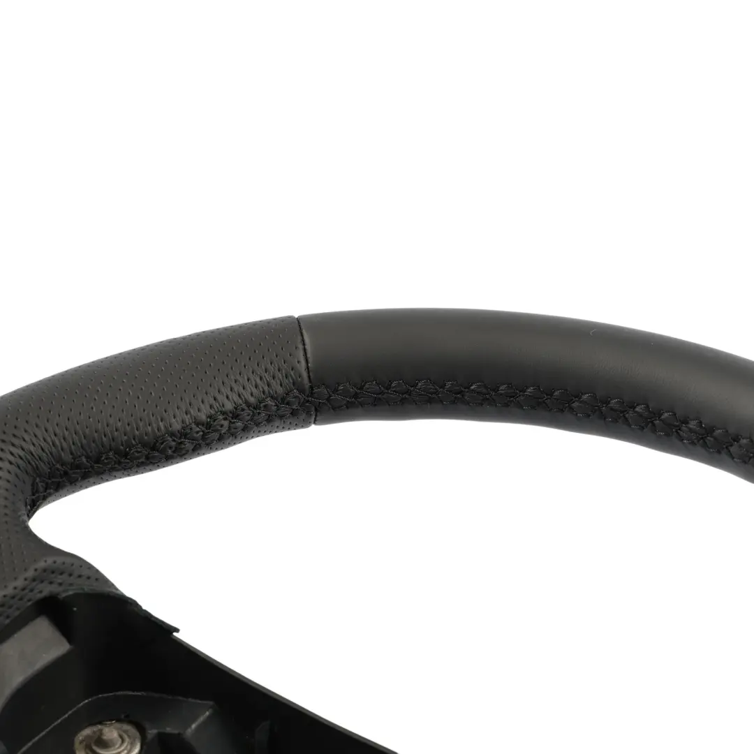 Mercedes W203 Steering Wheel NEW Black Leather Black Threads - SKU A2034602503-1 - Part number A2034602503