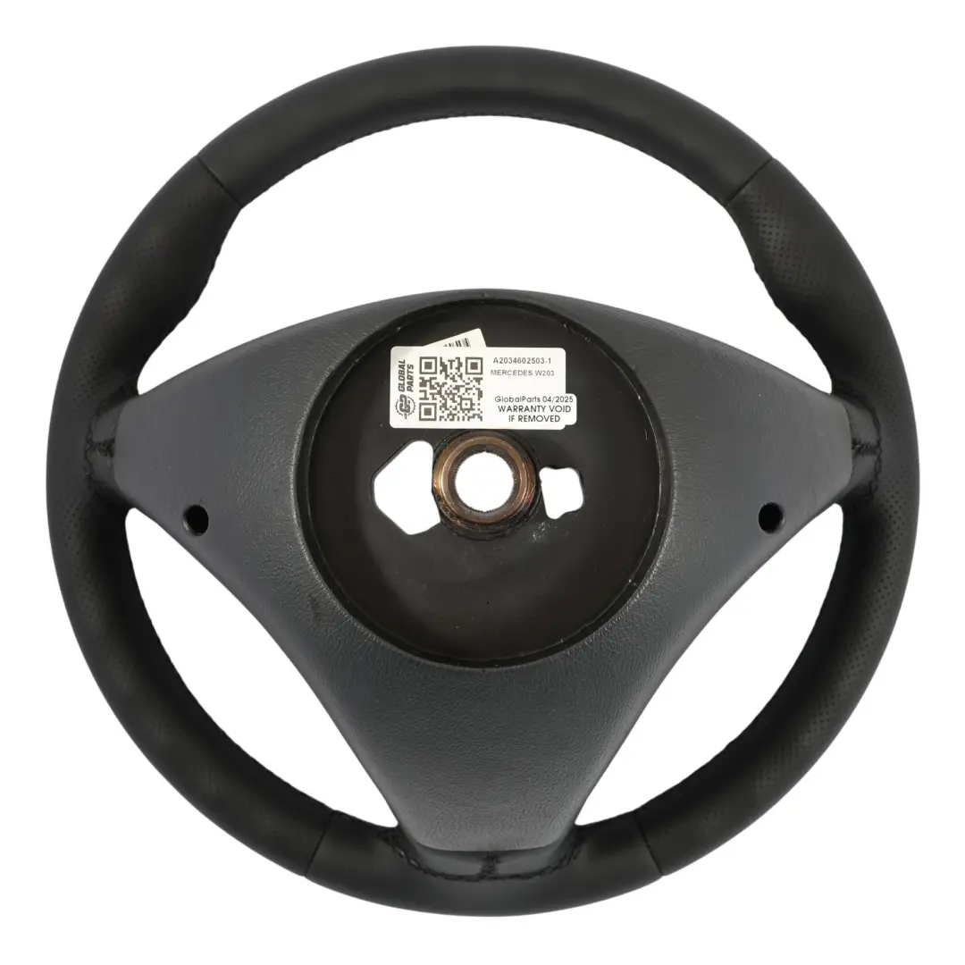 NUEVO Cuero Negro Hilos Negros para Mercedes W203 Volante con número de pieza A2034602503 Mercedes W203 Volante NUEVO Cuero Negro Hilos Negros - SKU A2034602503-1 - Número de pieza A2034602503