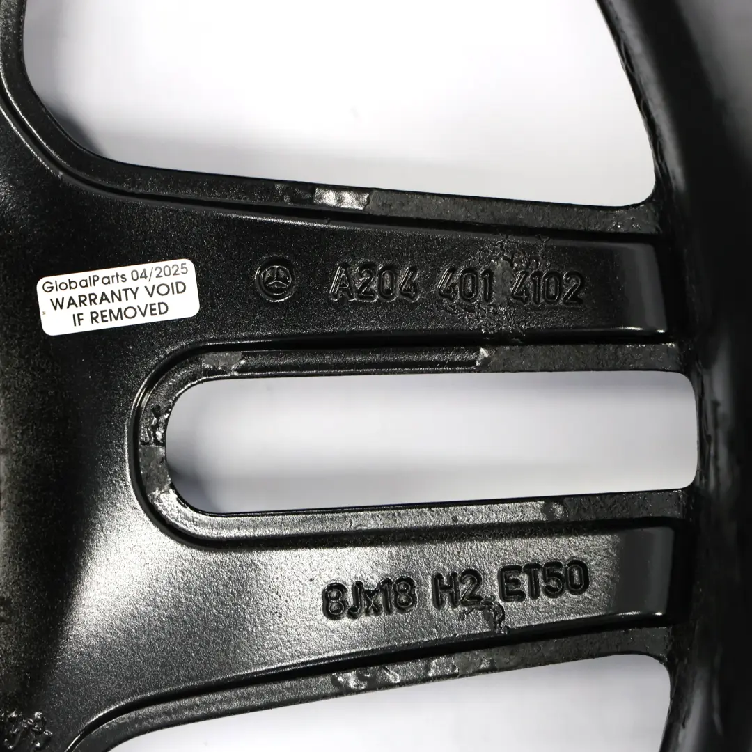 5-Double Spoke Wheel Alloy Rim 18" ET:50 8J to Mercedes W204 AMG Black with Part number A2044014102 Mercedes W204 AMG Black 5-Double Spoke Wheel Alloy Rim 18" ET:50 8J - SKU A2044014102-5 - Part number A2044014102