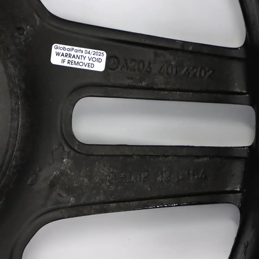 Llanta de aleación negra trasera 18" 8,5J ET:54 para Mercedes W204 AMG con número de pieza A2044014202 Mercedes W204 AMG Llanta de aleación negra trasera 18" 8,5J ET:54 - SKU A2044014202-5 - Número de pieza A2044014202