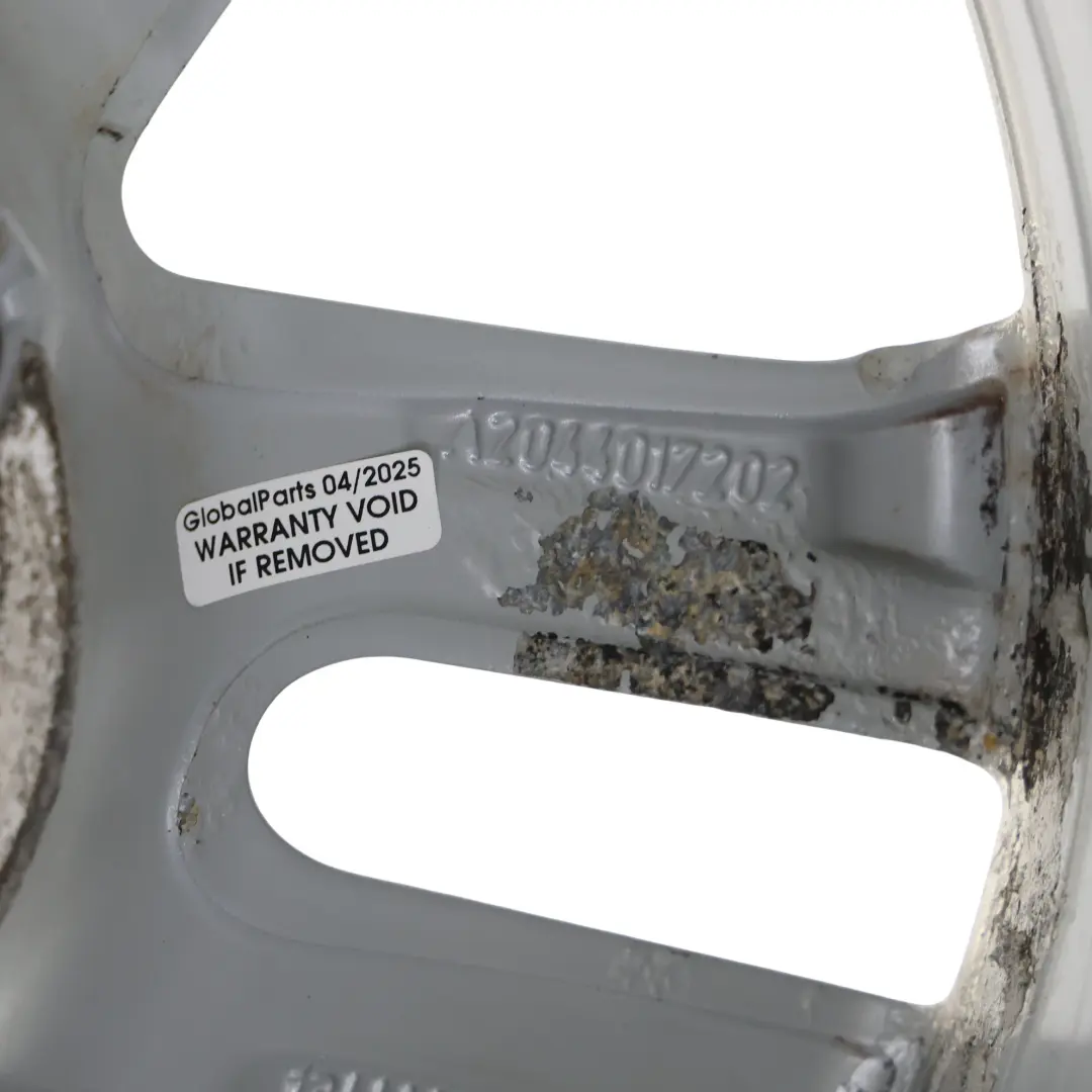 Mercedes W204 Argento Cerchio In Lega 16" ET:43 7J 5 Doppie Razze - SKU A2044017202-3 - Numero di parte A2044017202