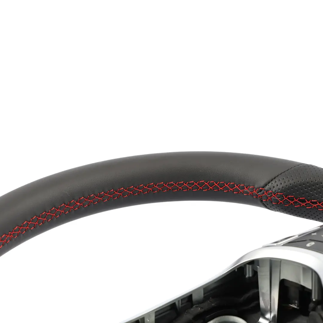 Mercedes W204 NEU Schwarzes Leder Sportlenkrad Schaltwippe Rote Fäden - SKU A2044604503-1 - Teilenummer A2044604503