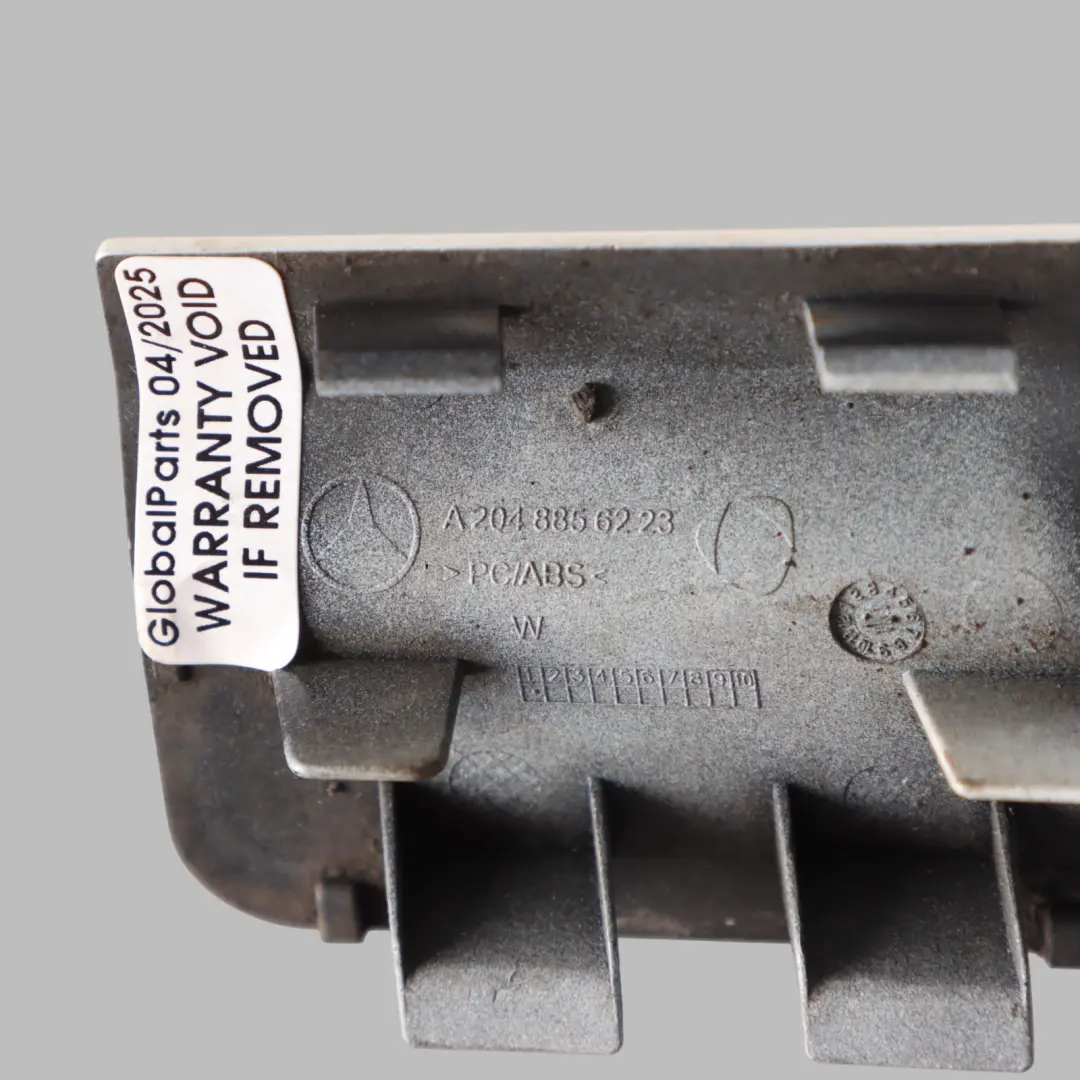 Bumper Towing Eye Hook Cover Cap Flap Calcite White - 650 to Mercedes W204 Rear with Part number A2048856223 Mercedes W204 Rear Bumper Towing Eye Hook Cover Cap Flap Calcite White - 650 - SKU A2048856223-CW - Part number A2048856223