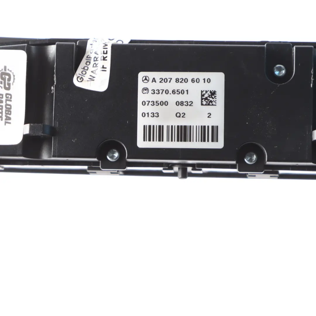 Mercedes C207 Upper Switch Parktronic Control Panel Seat Heater - SKU A2078206010 - Part number A2078206010