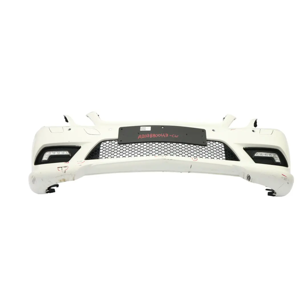 Mercedes W207 Bumper Front Trim Panel AMG Covering Calcite White - 650 - SKU A2078800447-CW - Part number A2078800447