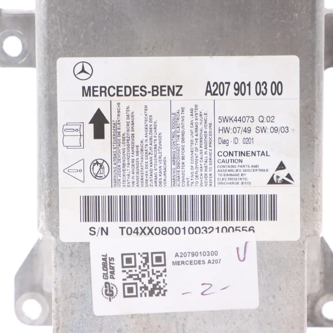 Mercedes C207 Air Module System Control Unit Module ECU - SKU A2079010300 - Part number A2079010300