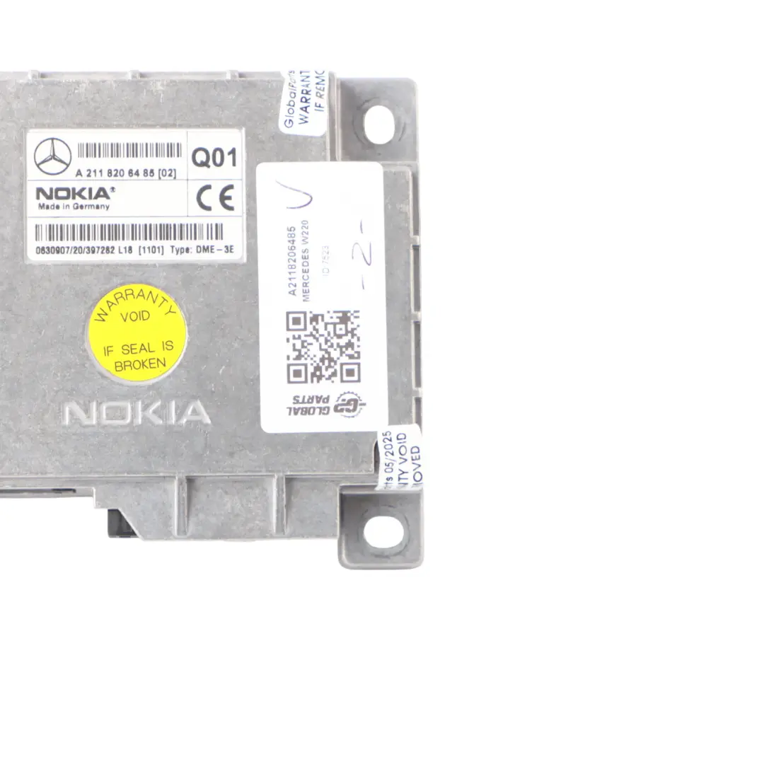 Nokia Module Mercedes W220 W211 Phone Control Unit to with Part number A2118206485 Nokia Module Mercedes W220 W211 Phone Control Unit - SKU A2118206485 - Part number A2118206485