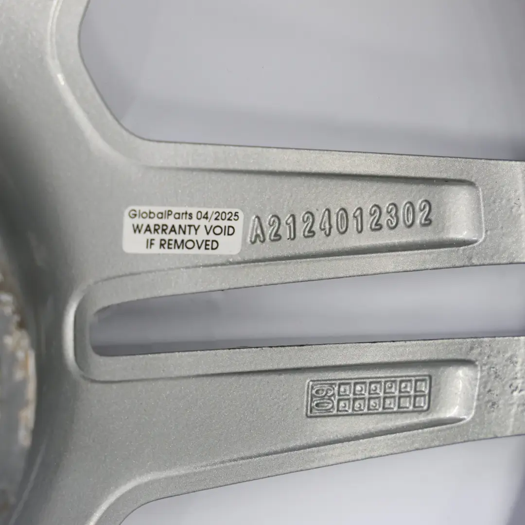 Mercedes W212 Rear Axle Silver Alloy Wheel Rim 18" ET:48 8,5J - SKU A2124012302-4 - Part number A2124012302
