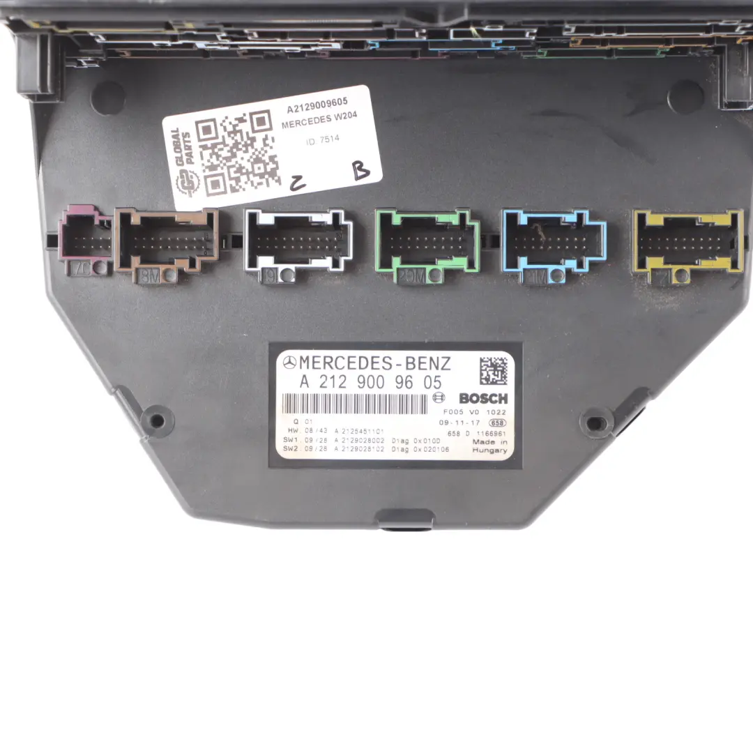  Fuse Box Mercedes W204 W212 Diesel Front Sam Control Module Unit - SKU A2129009605 - Part number A2129009605
