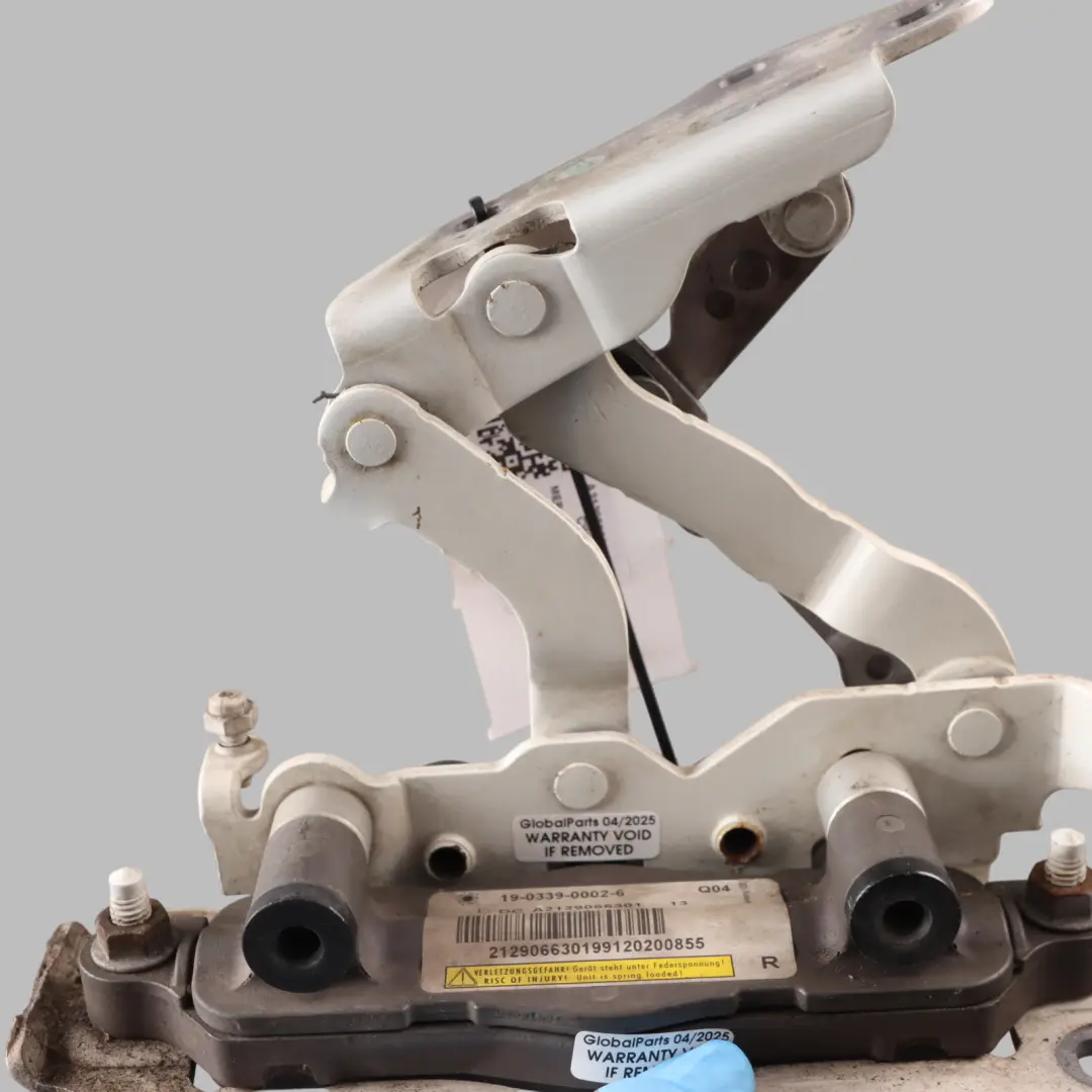 Mercedes W204 Hood Pedestrian Protect Right O/S Calcite White - 650 - SKU A2129066301-CW - Part number A2129066301