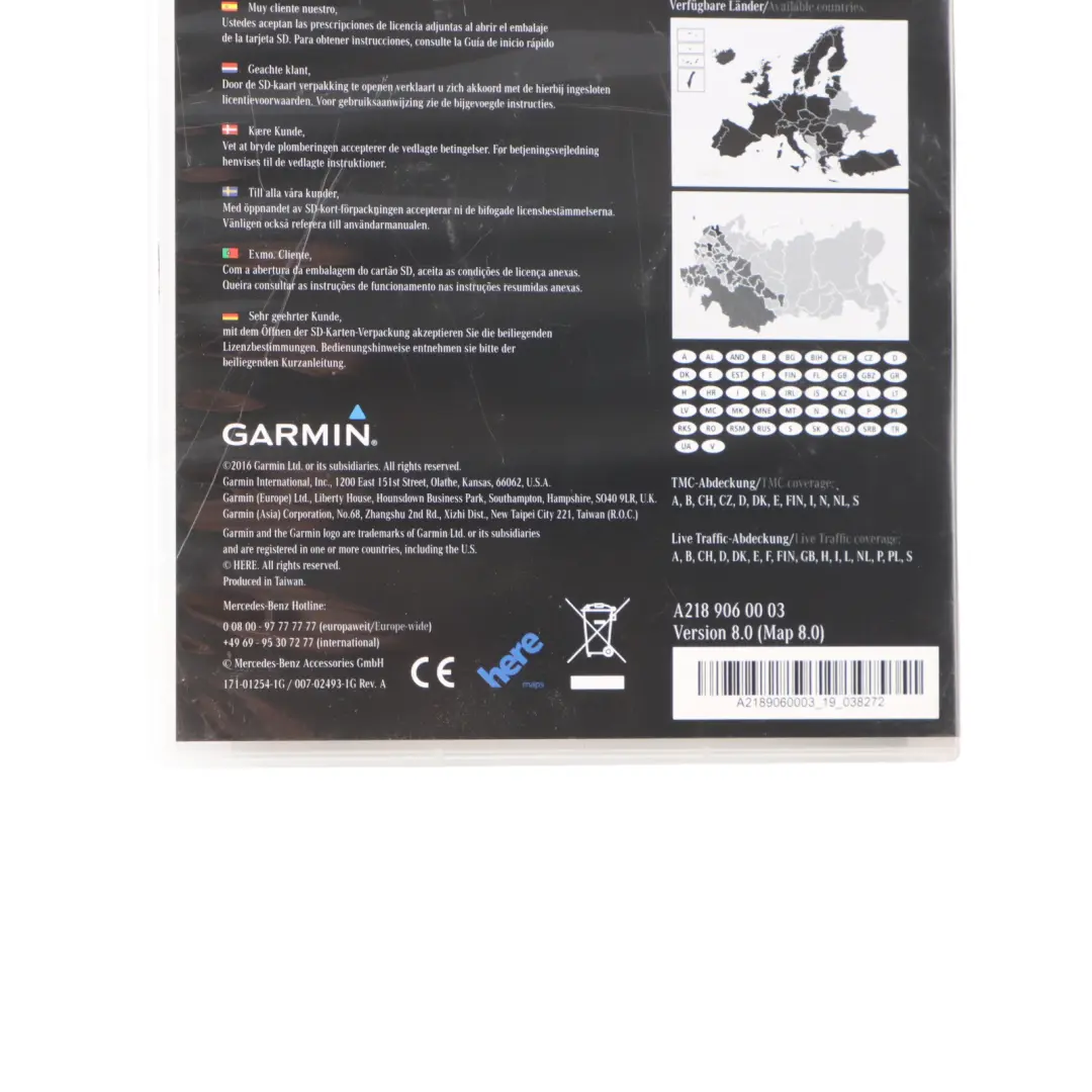 Card Mercedes X156 A207 C207 Garmin Map Pilot Navigation Europe to SD with Part number A2189060003 SD Card Mercedes X156 A207 C207 Garmin Map Pilot Navigation Europe - SKU A2189060003 - Part number A2189060003