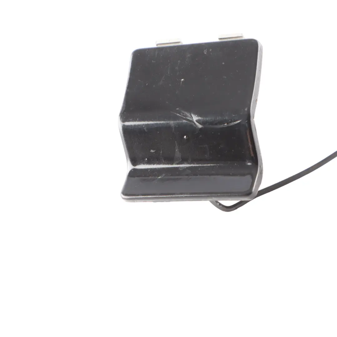 Bumper Flap Towing Eye Cover Obsidian Black Metallic 197 to Mercedes C219 Rear with Part number A2198800005 Mercedes C219 Rear Bumper Flap Towing Eye Cover Obsidian Black Metallic 197 - SKU A2198800005-OB - Part number A2198800005