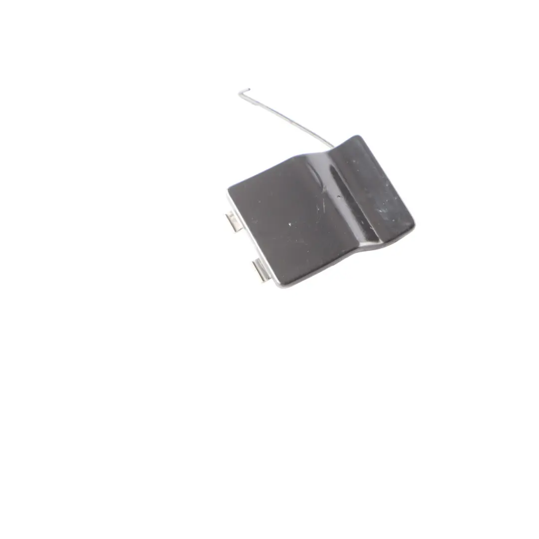 Bumper Flap Towing Eye Cover Obsidian Black Metallic 197 to Mercedes C219 Rear with Part number A2198800005 Mercedes C219 Rear Bumper Flap Towing Eye Cover Obsidian Black Metallic 197 - SKU A2198800005-OB - Part number A2198800005