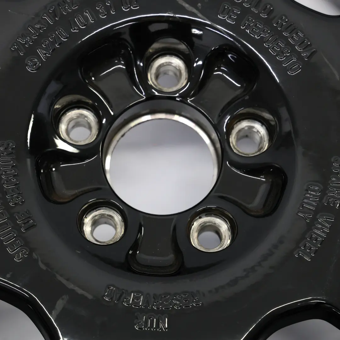 Koło Zapasowe Dojazdowe 17" 7,5J ET:51 225/55 do Mercedes W220 o numerze A2204013102 Mercedes W220 Koło Zapasowe Dojazdowe 17" 7,5J ET:51 225/55 - SKU A2204013102 - Numer Części A2204013102