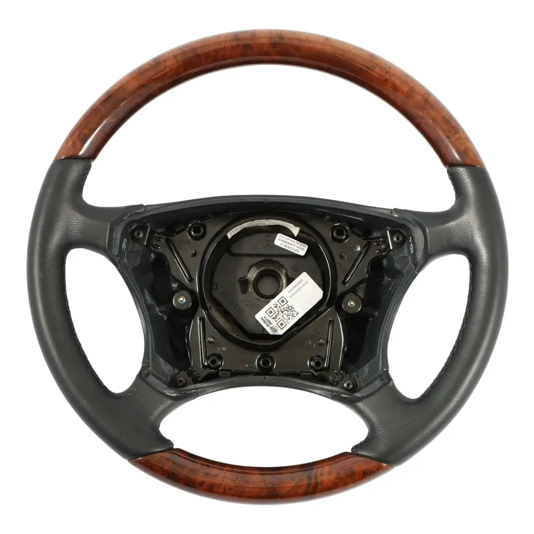 Burr Walnut Wood Trim Leather Steering Wheel to Mercedes C215 W220 with Part number A2204600503 Mercedes C215 W220 Burr Walnut Wood Trim Leather Steering Wheel - SKU A2204600503 - Part number A2204600503