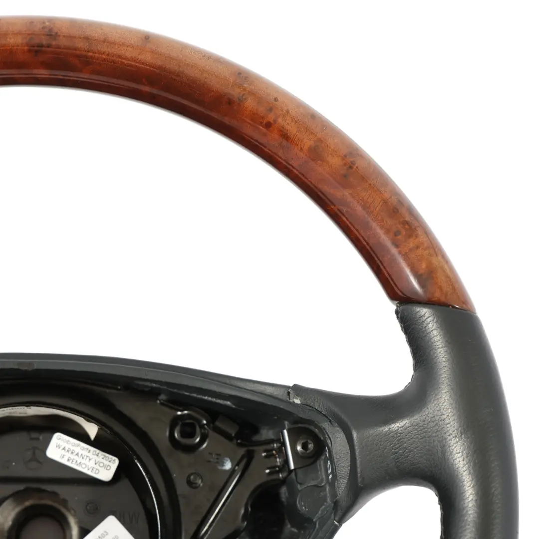 Burr Walnut Wood Trim Leather Steering Wheel to Mercedes C215 W220 with Part number A2204600503 Mercedes C215 W220 Burr Walnut Wood Trim Leather Steering Wheel - SKU A2204600503 - Part number A2204600503