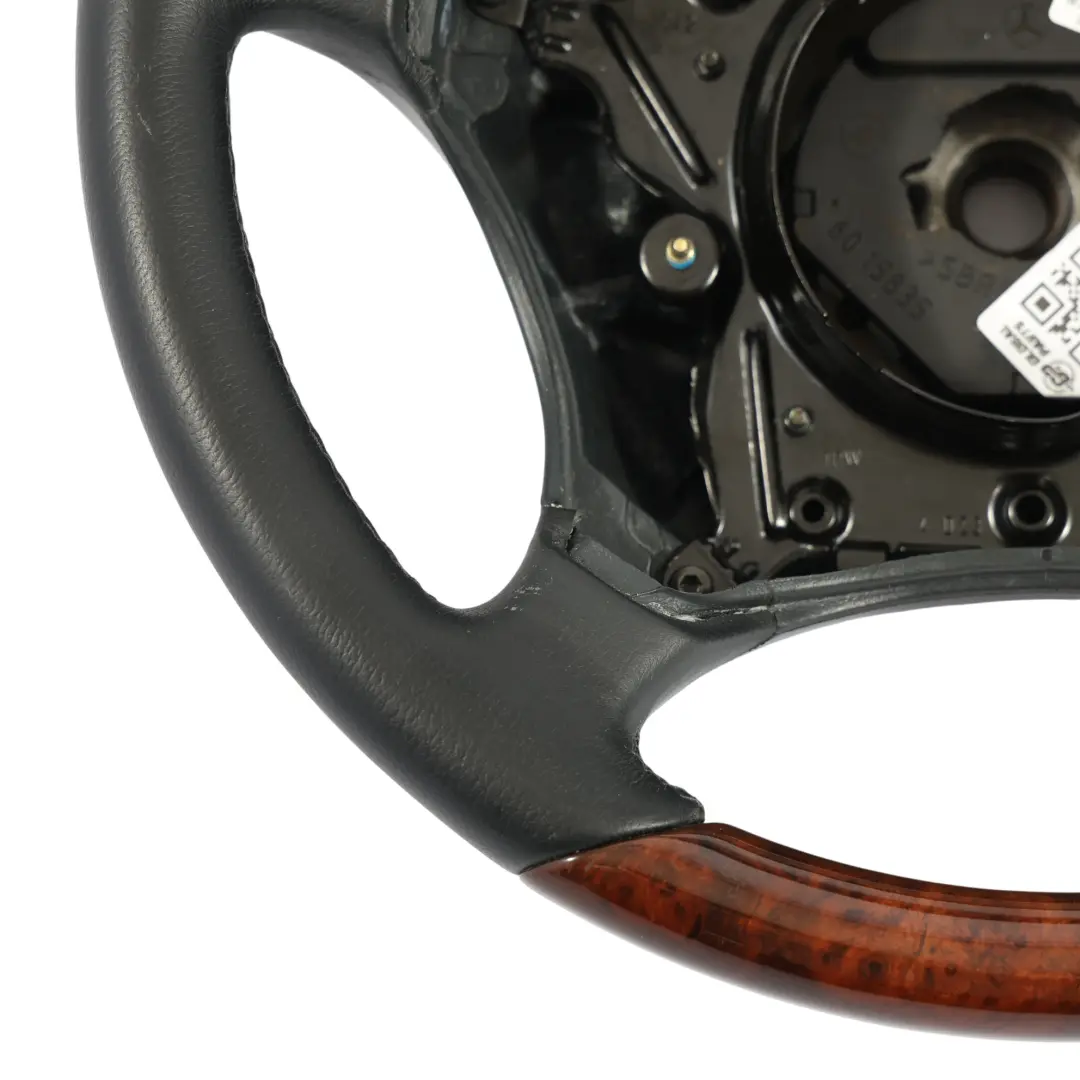 Burr Walnut Wood Trim Leather Steering Wheel to Mercedes C215 W220 with Part number A2204600503 Mercedes C215 W220 Burr Walnut Wood Trim Leather Steering Wheel - SKU A2204600503 - Part number A2204600503