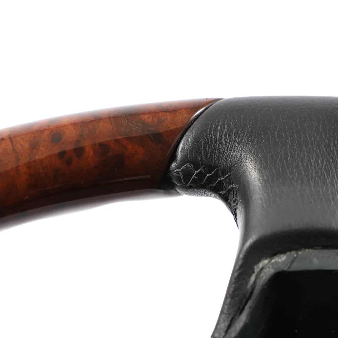 Burr Walnut Madera Volante De Cuero para Mercedes C215 W220 con número de pieza A2204600503 Mercedes C215 W220 Burr Walnut Madera Volante De Cuero - SKU A2204600503 - Número de pieza A2204600503