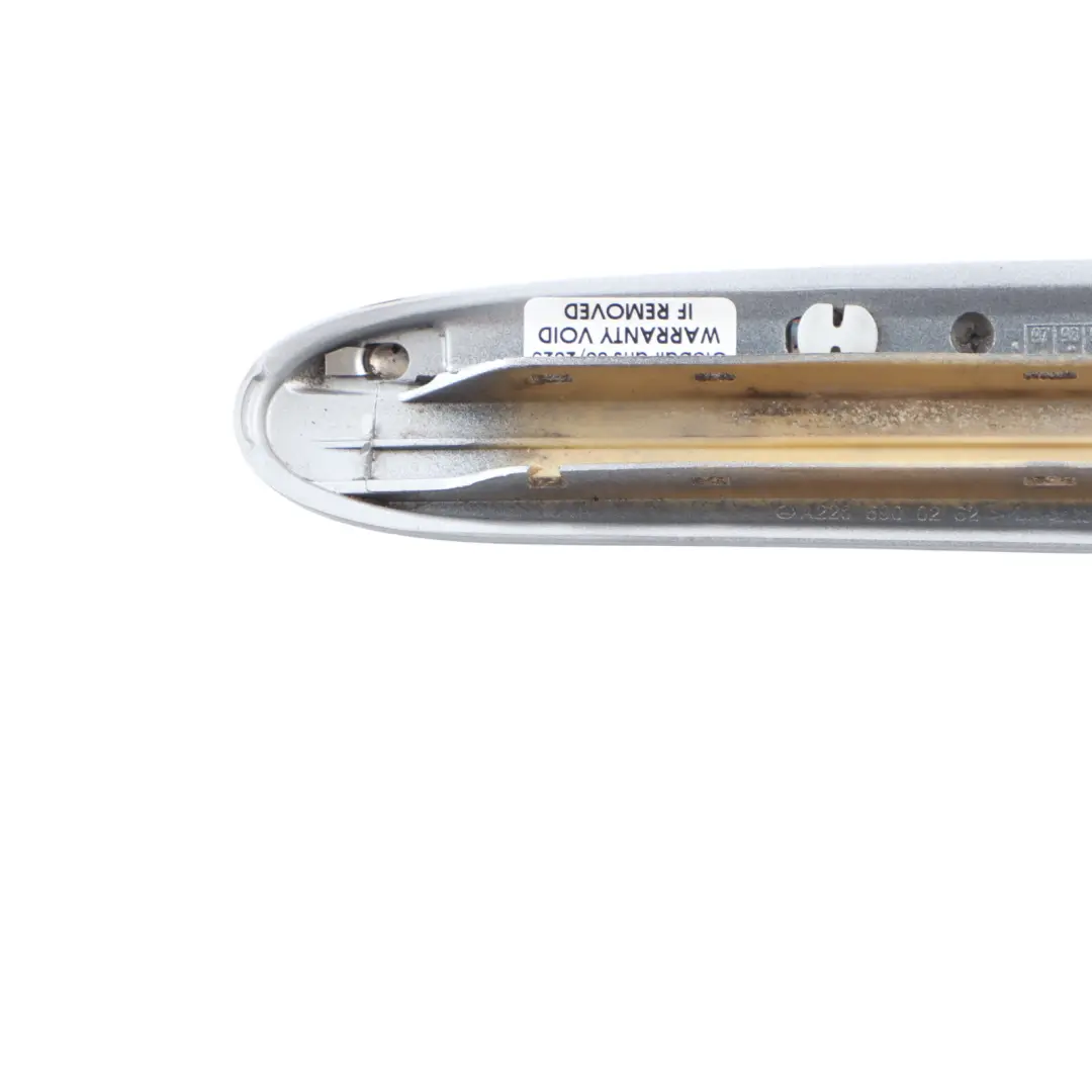 Front Right Fender Trim Strip Right O/S Brilliant Silver - 9744 to Mercedes W220 with Part number A2206900262 Mercedes W220 Front Right Fender Trim Strip Right O/S Brilliant Silver - 9744 - SKU A2206900262-BRS - Part number A2206900262